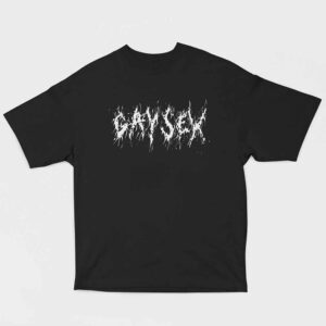 koszulka oversize metal - Gaysex Merch bekowe