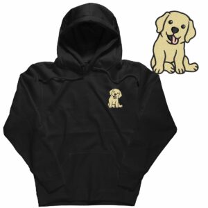 Bluza hoodie z haftowanym psem - labrador