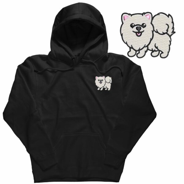 Bluza hoodie z haftowanym psem - Pomeranian